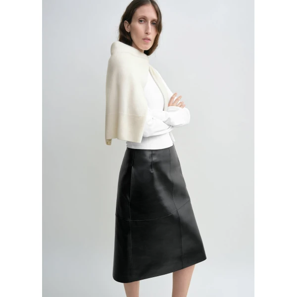 Totême Compact cotton top in White - Knitwear - Scandinavian Minimalist Luxury at Coveti