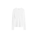 Totême Compact cotton top in White - Knitwear - Scandinavian Minimalist Luxury at Coveti