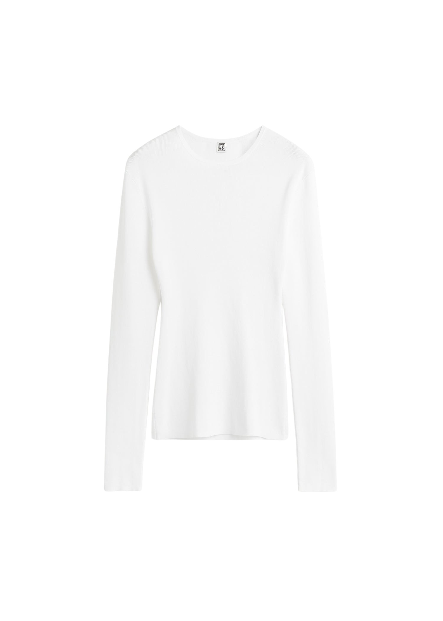 Totême Compact cotton top in White - Knitwear - Scandinavian Minimalist Luxury at Coveti