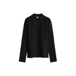 Totême Compact knit buttoned top in Black - Knitwear - Scandinavian Minimalist Luxury at Coveti
