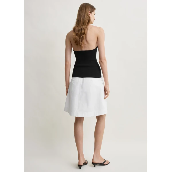 Totême Compact knit halter top in Black - Tops - Scandinavian Minimalist Luxury at Coveti