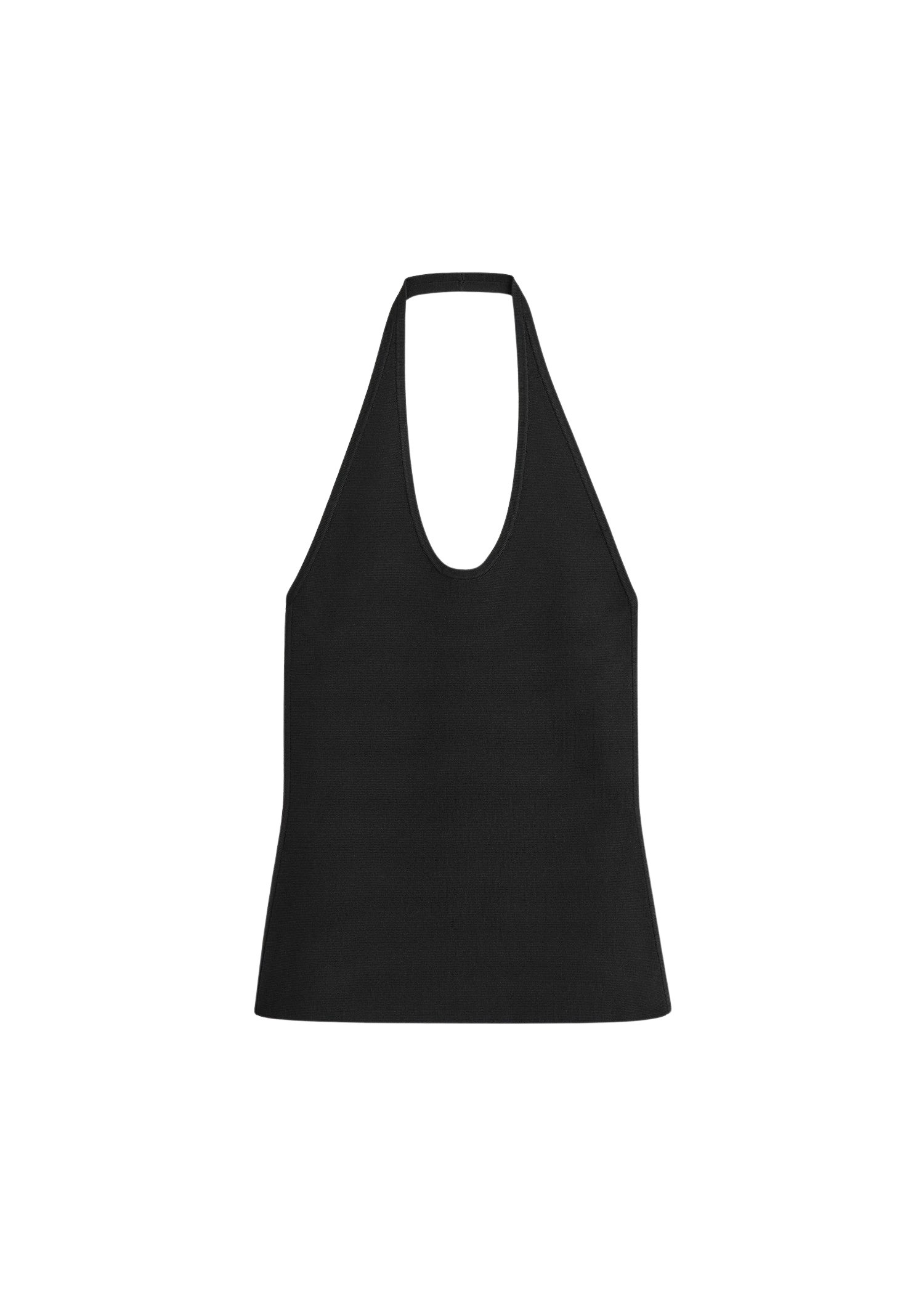 Toteme Compact knit halter top in Black
