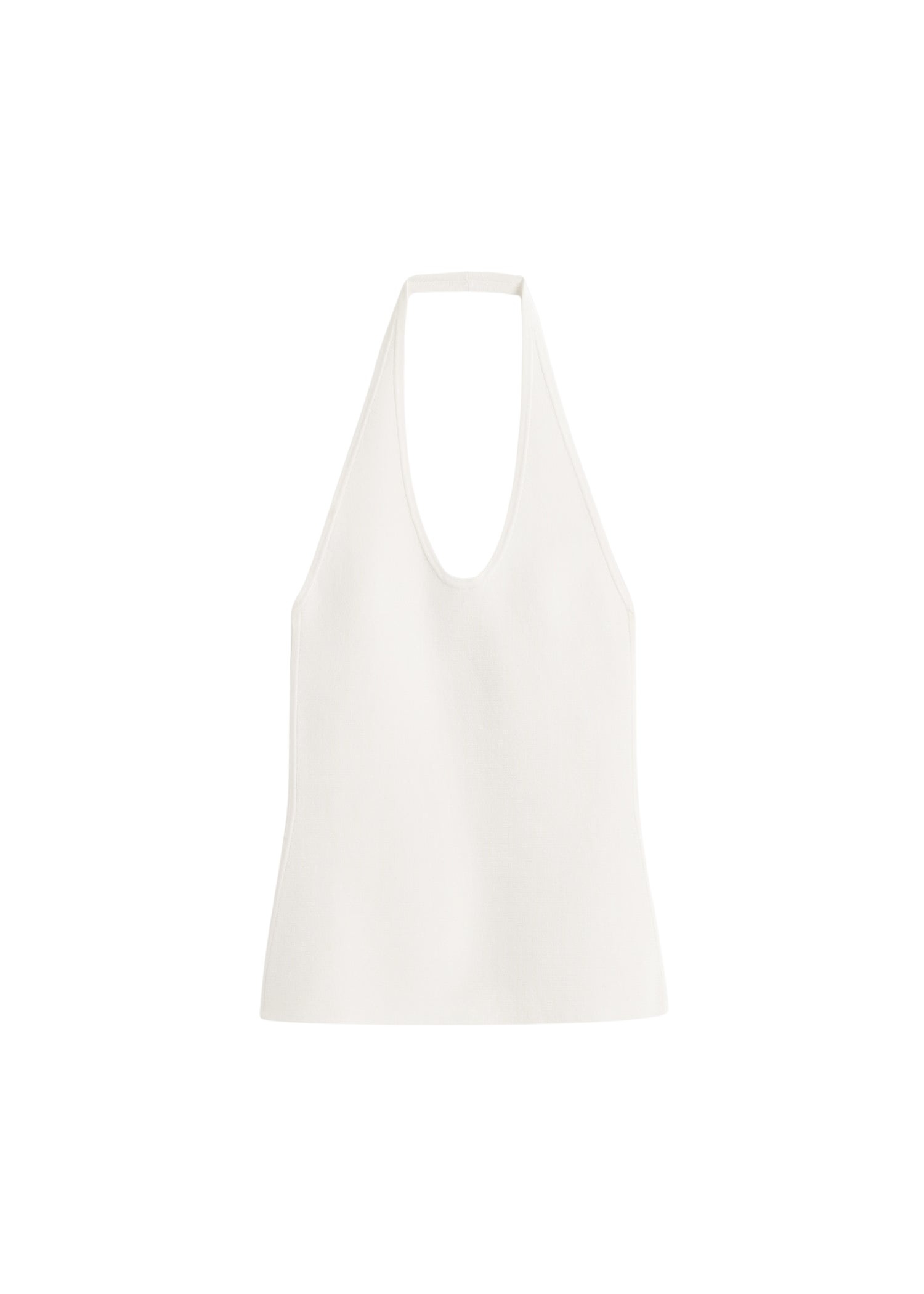 Toteme Compact knit halter top in Optic white