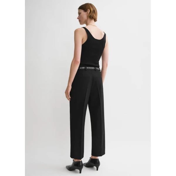 Totême Compact knit tank in Black - Knitwear - Scandinavian Minimalist Luxury at Coveti
