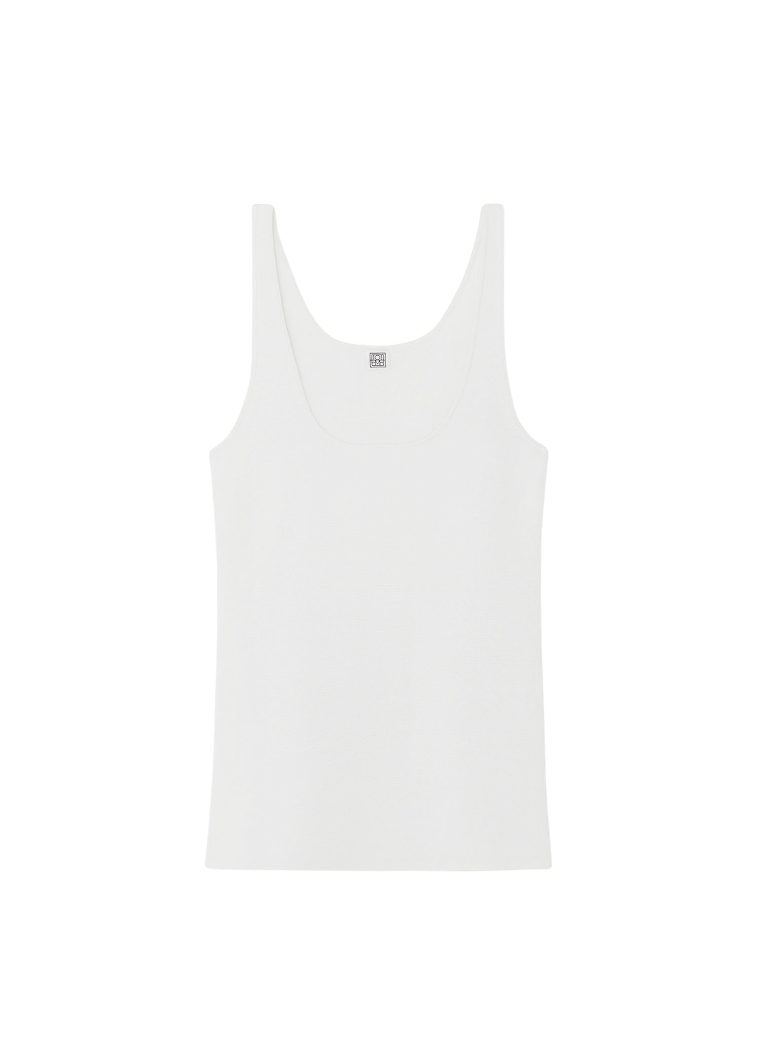 Totême Compact knit tank in White - Knitwear - Scandinavian Minimalist Luxury at Coveti