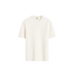Totême Compact knit tee in Optic white - Knitwear - Scandinavian Minimalist Luxury at Coveti