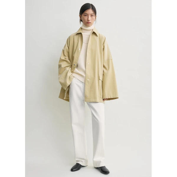 Totême Cord overshirt jacket in Beige - Jackets - Scandinavian Minimalist Luxury at Coveti
