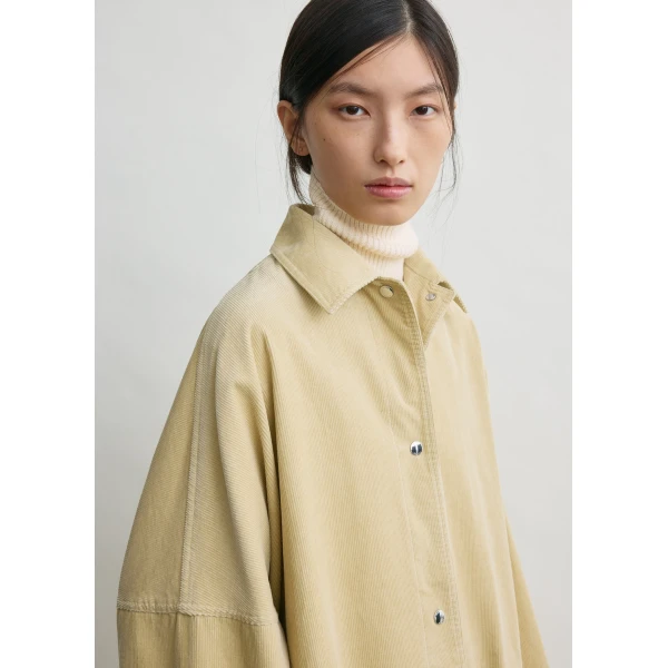 Totême Cord overshirt jacket in Beige - Jackets - Scandinavian Minimalist Luxury at Coveti