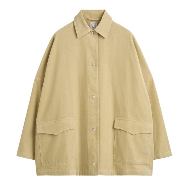 Totême Cord overshirt jacket in Beige - Jackets - Scandinavian Minimalist Luxury at Coveti