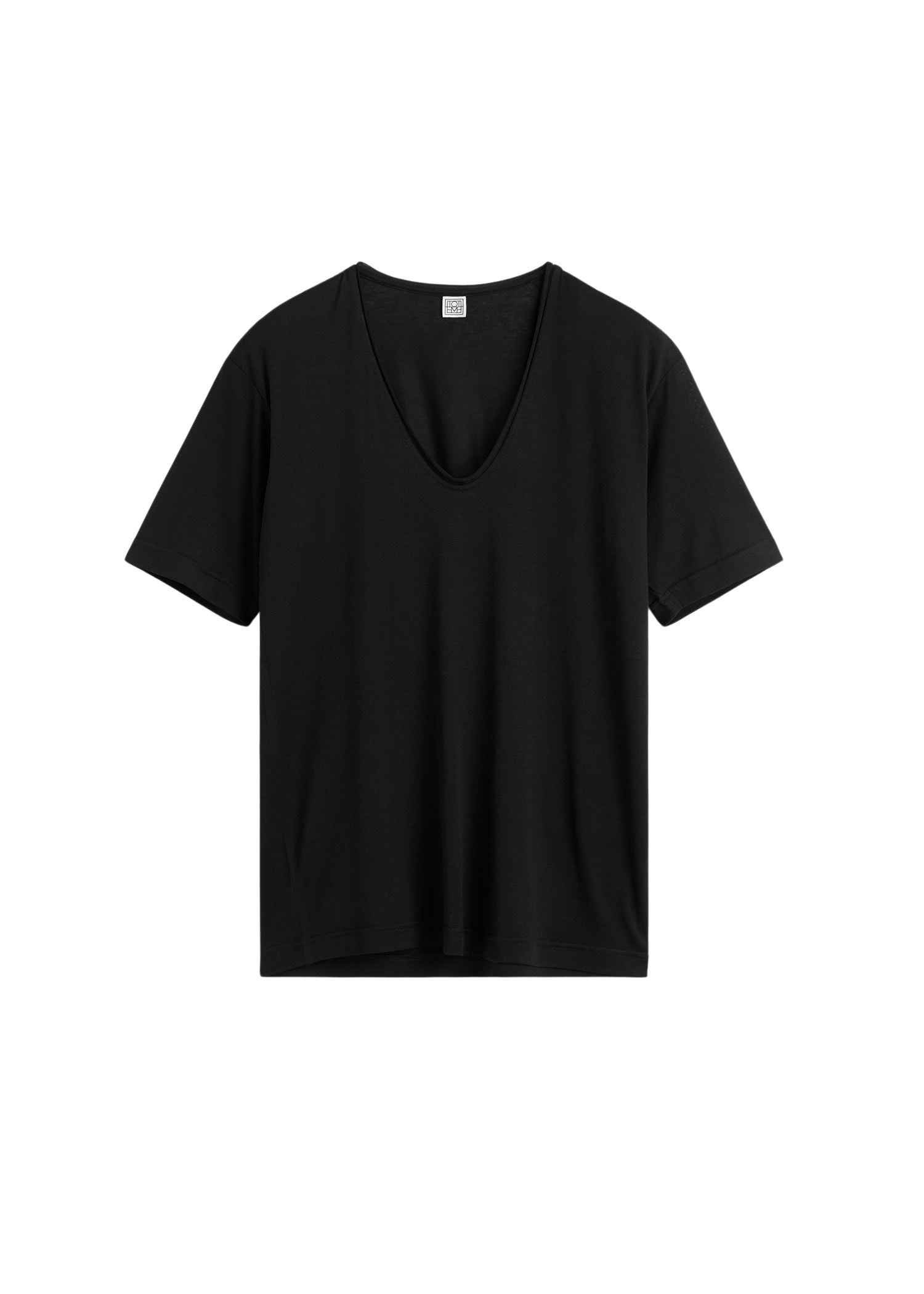 Toteme Cotton silk tee in Black Top