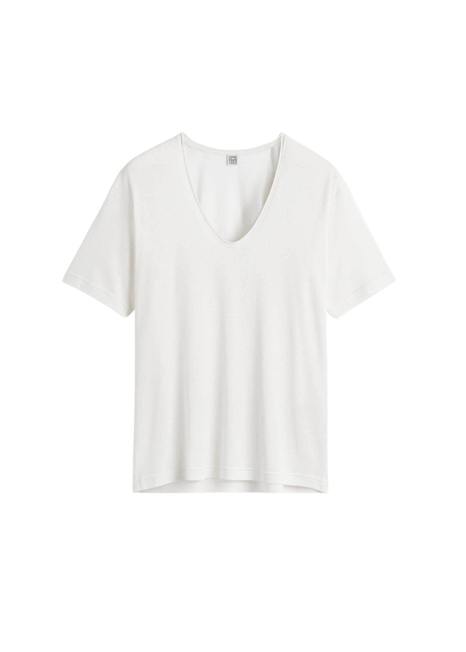 Toteme Cotton silk tee in Off-white Top