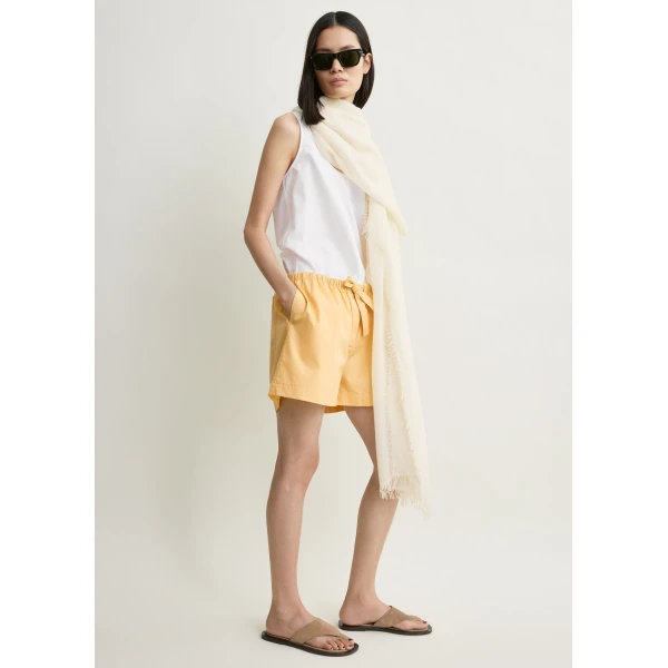 Totême Cotton summer shorts in Daffodill - Shorts - Scandinavian Minimalist Luxury at Coveti