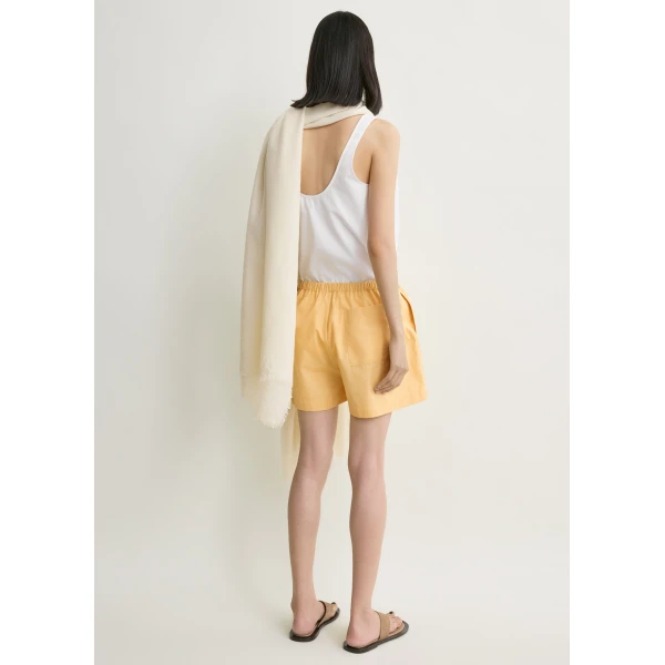Totême Cotton summer shorts in Daffodill - Shorts - Scandinavian Minimalist Luxury at Coveti