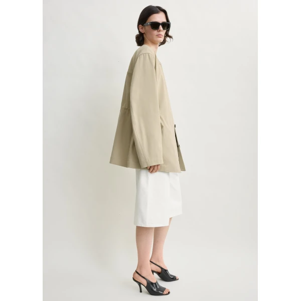 Totême Cotton twill jacket in Cashew - Jackets - Scandinavian Minimalist Luxury at Coveti