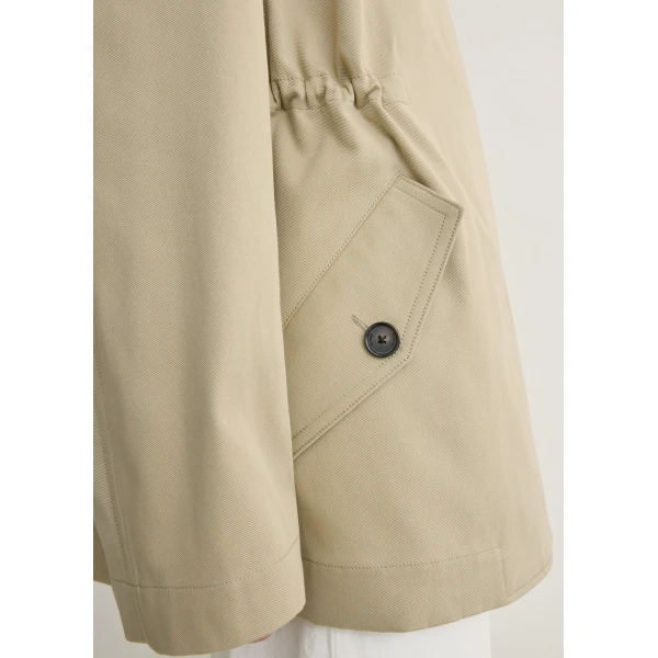 Totême Cotton twill jacket in Cashew - Jackets - Scandinavian Minimalist Luxury at Coveti