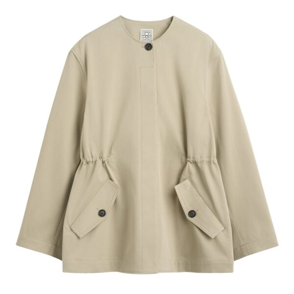 Totême Cotton twill jacket in Cashew - Jackets - Scandinavian Minimalist Luxury at Coveti