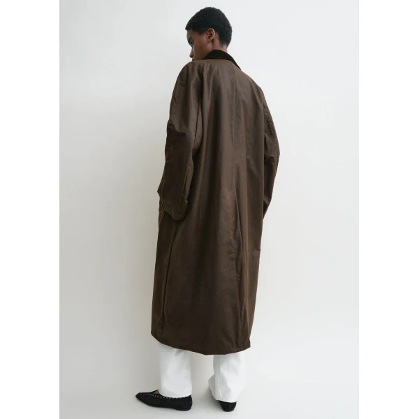Totême Country coat in Bark - Coats - Scandinavian Minimalist Luxury at Coveti