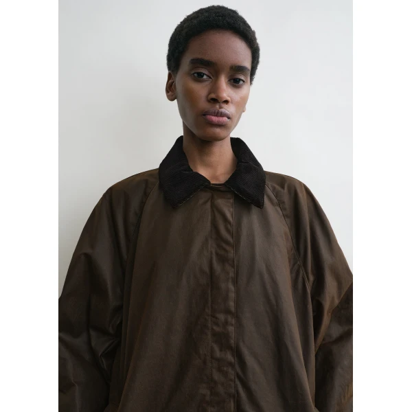 Totême Country coat in Bark - Coats - Scandinavian Minimalist Luxury at Coveti