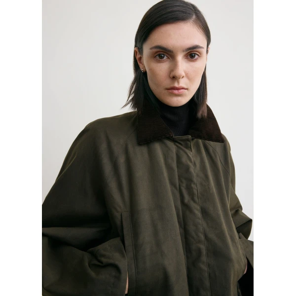 Totême Country jacket in Forest - Jackets - Scandinavian Minimalist Luxury at Coveti