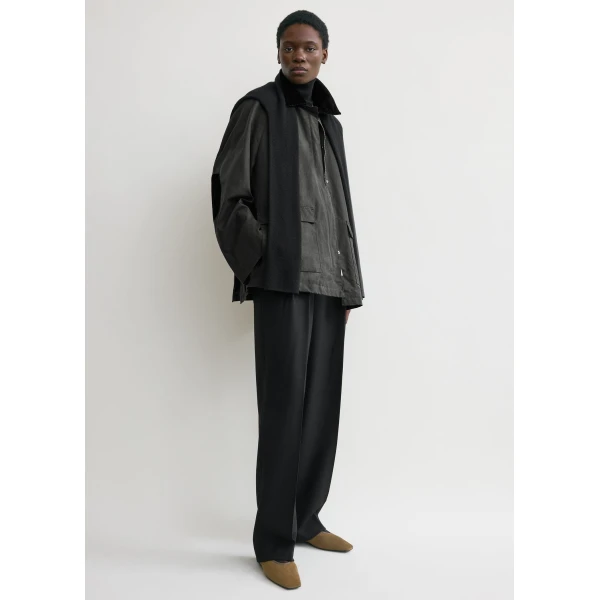 Totême Country jacket in Washed black - Jackets - Scandinavian Minimalist Luxury at Coveti