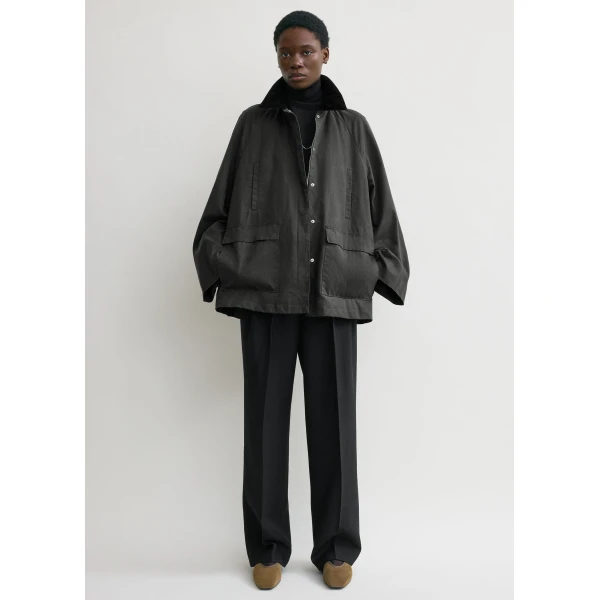 Totême Country jacket in Washed black - Jackets - Scandinavian Minimalist Luxury at Coveti