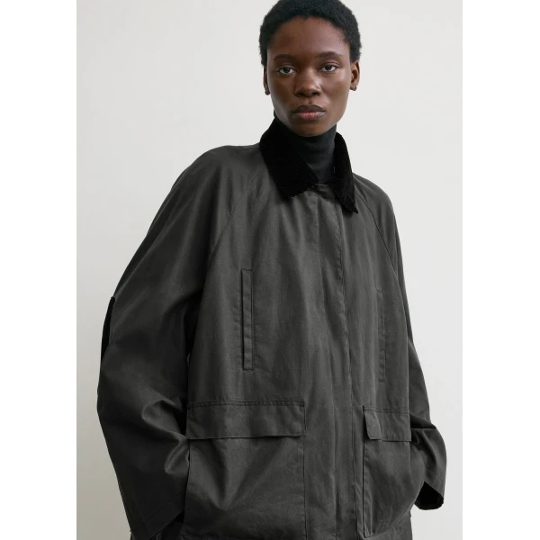 Totême Country jacket in Washed black - Jackets - Scandinavian Minimalist Luxury at Coveti