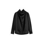 Totême Cowl neck blouse in Black - Tops - Scandinavian Minimalist Luxury at Coveti