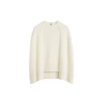 Toteme-Crew-cape-knit-in-Ecru15827_nobg Totême Crew cape knit in Ecru - Knitwear - Scandinavian Minimalist Luxury at Coveti