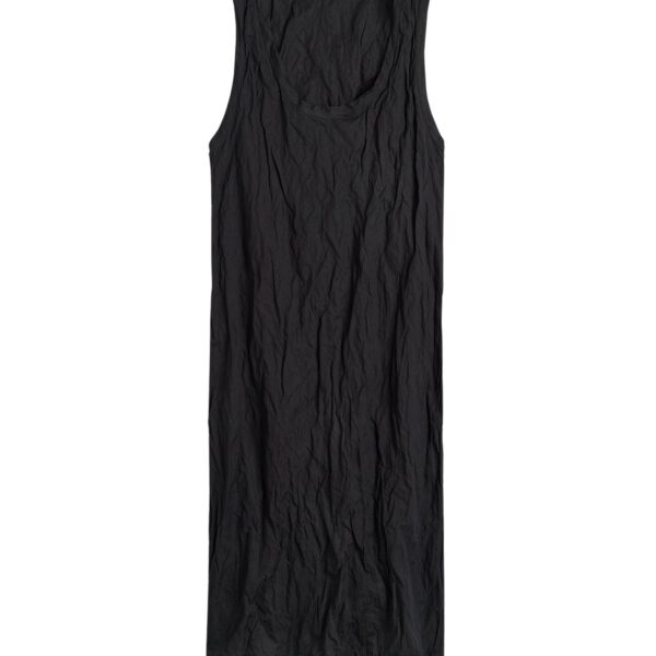Totême Crinkled cotton tank dress in Black - Dresses - Scandinavian Minimalist Luxury at Coveti