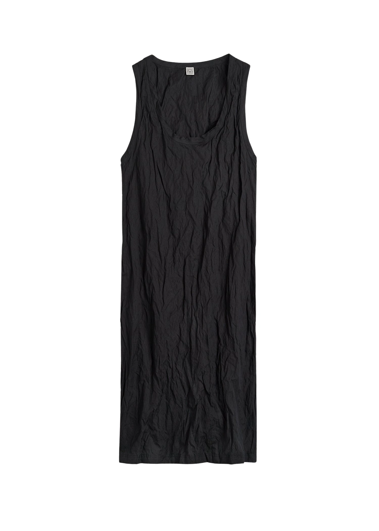 Toteme-Crinkled-cotton-tank-dress-in-Black29827_nobg Totême Crinkled cotton tank dress in Black - Dresses - Scandinavian Minimalist Luxury at Coveti