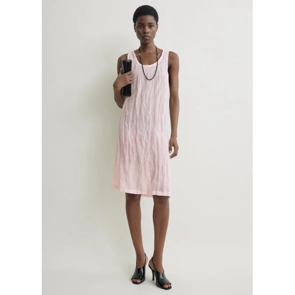 Totême Crinkled gauze tank dress in Bloom - Dresses - Scandinavian Minimalist Luxury at Coveti
