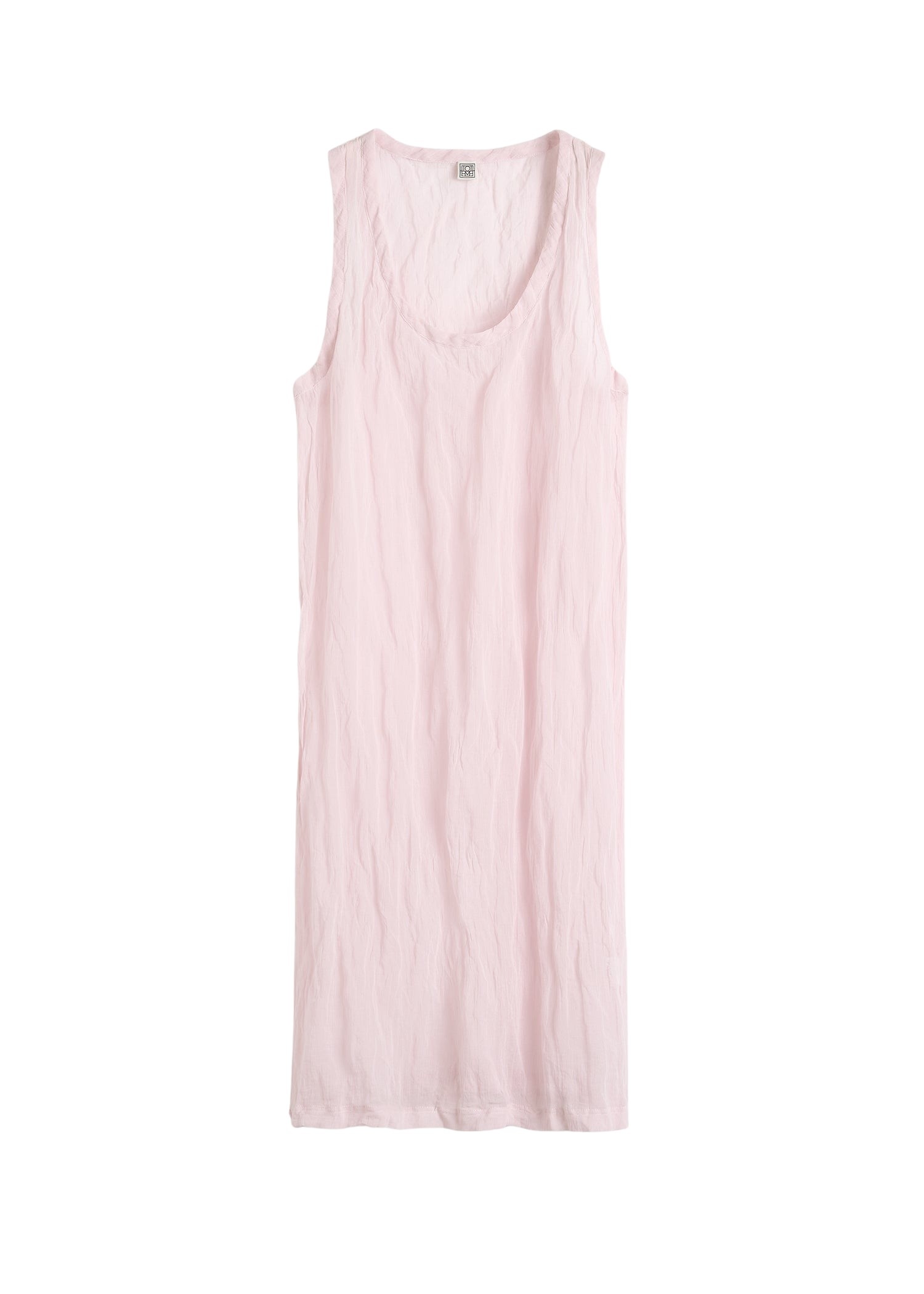 Totême Crinkled gauze tank dress in Bloom - Dresses - Scandinavian Minimalist Luxury at Coveti