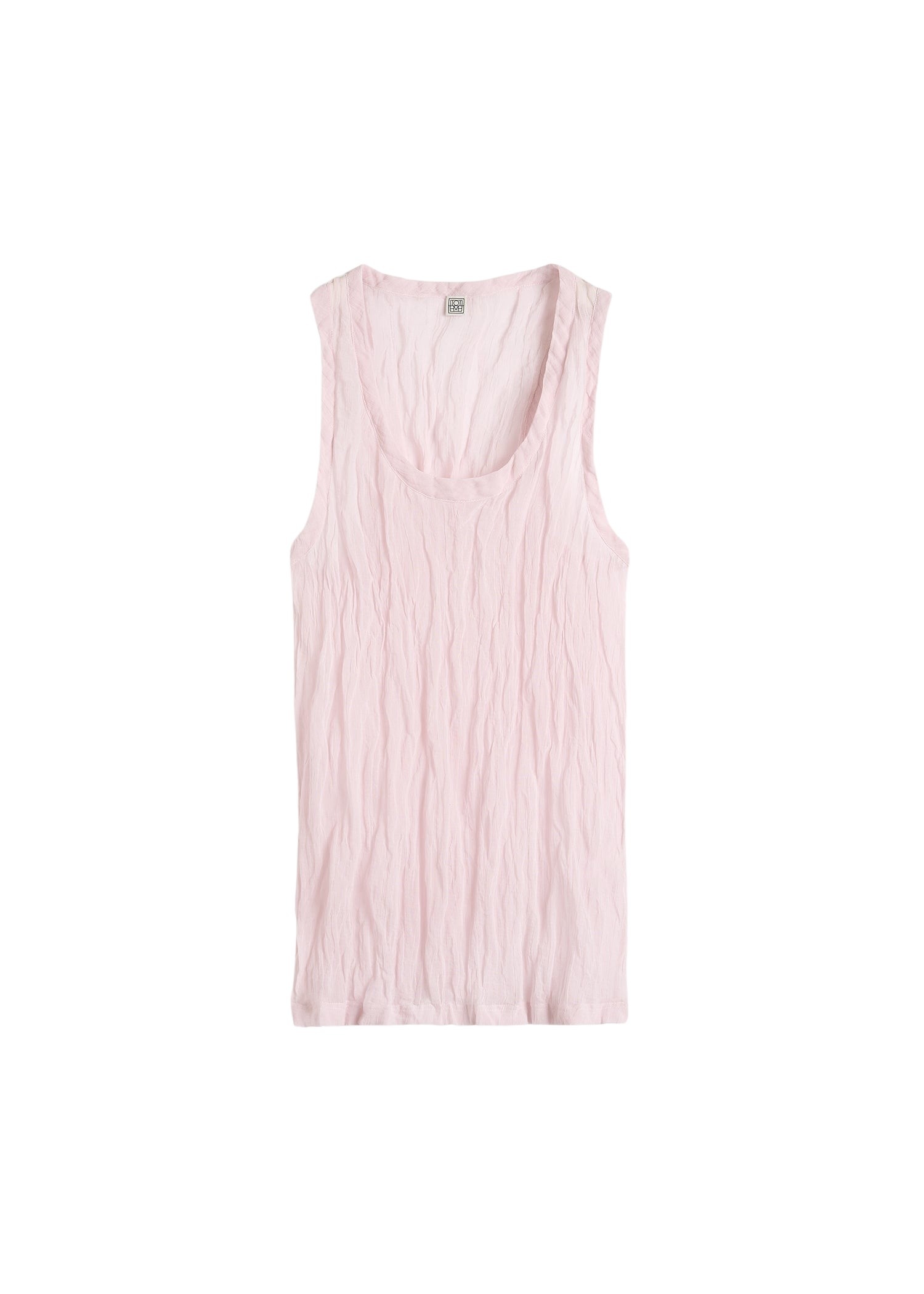 Toteme Crinkled gauze tank in Bloom Top