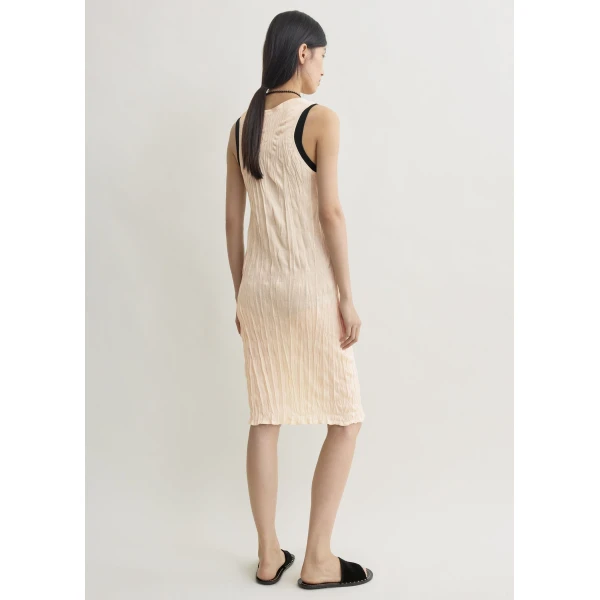 Totême Crinkled knit tank dress in Pale apricot - Dresses - Scandinavian Minimalist Luxury at Coveti