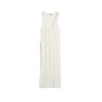 Totême Crinkled knit tank dress in White - Dresses - Scandinavian Minimalist Luxury at Coveti