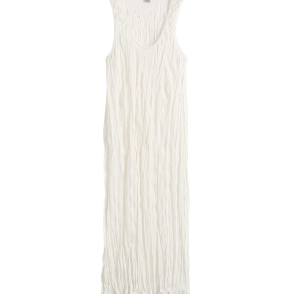Totême Crinkled knit tank dress in White - Dresses - Scandinavian Minimalist Luxury at Coveti