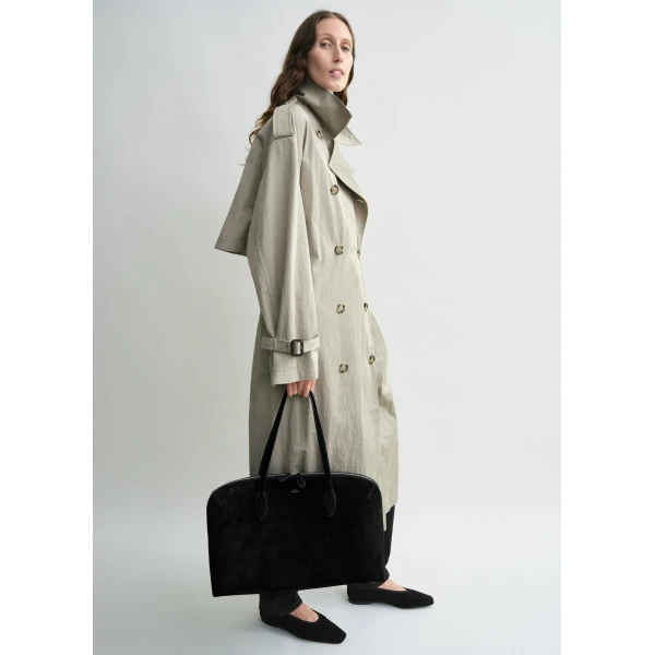 Totême Crisp summer trench in Clay - Coats - Scandinavian Minimalist Luxury at Coveti