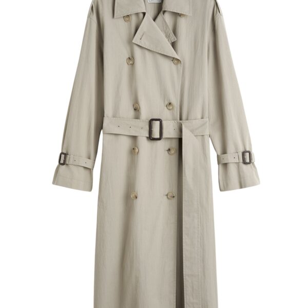 Totême Crisp summer trench in Clay - Coats - Scandinavian Minimalist Luxury at Coveti