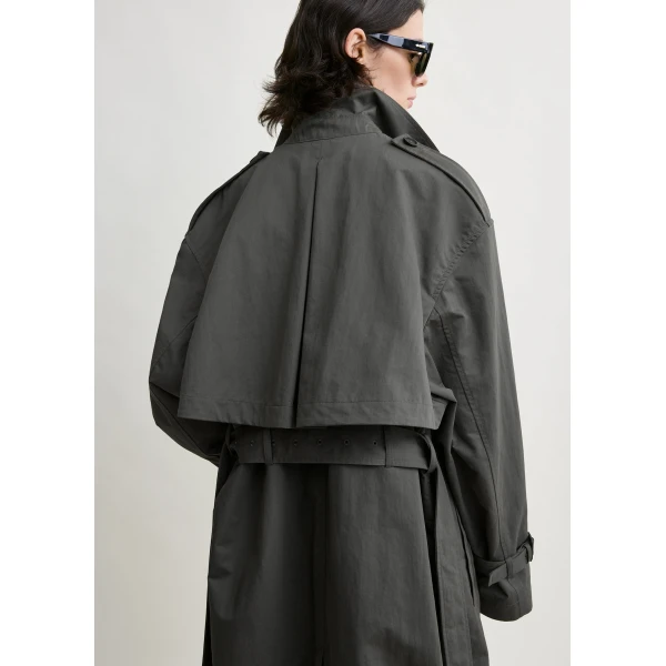 Totême Crisp summer trench in Taupe - Coats - Scandinavian Minimalist Luxury at Coveti