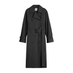 Totême Crisp summer trench in Washed black - Coats - Scandinavian Minimalist Luxury at Coveti
