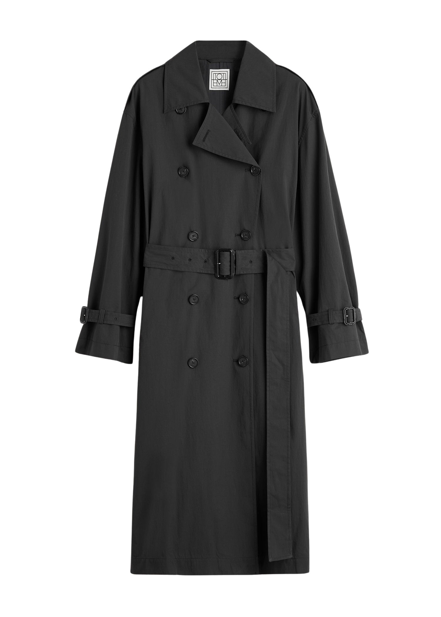 Toteme Crisp summer trench in Washed black Coat