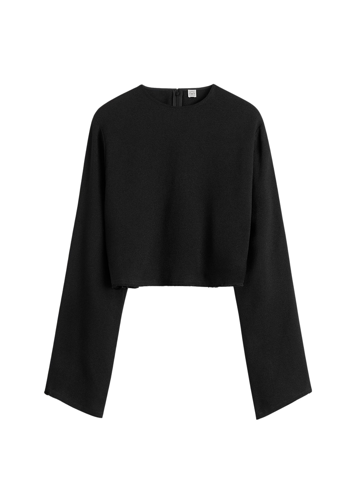 Toteme Cropped sablé blouse in Black