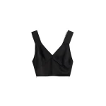 Totême Cropped satin camisole in Black - Tops - Scandinavian Minimalist Luxury at Coveti