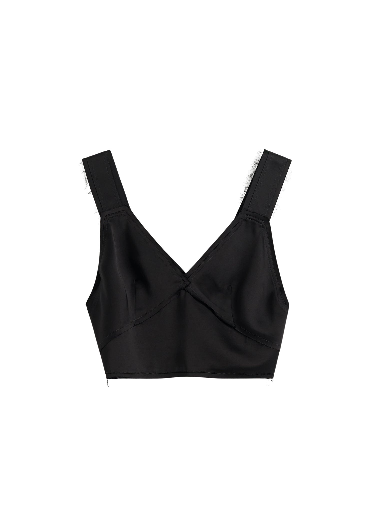 Toteme Cropped satin camisole in Black
