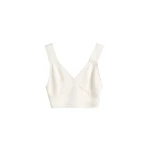 Totême Cropped satin camisole in Off-white - Tops - Scandinavian Minimalist Luxury at Coveti
