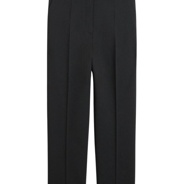 Totême Cropped suit trousers washed in Black - Pants - Scandinavian Minimalist Luxury at Coveti