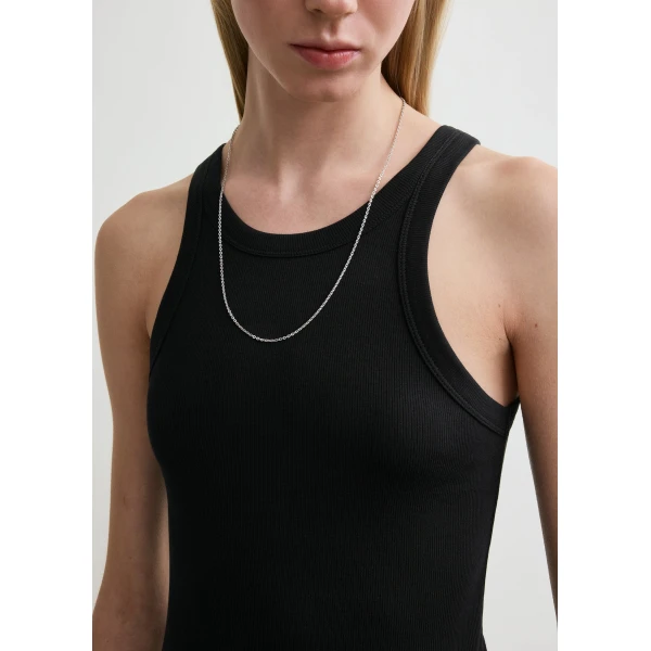Totême Curved rib tank in Black - Tops - Scandinavian Minimalist Luxury at Coveti