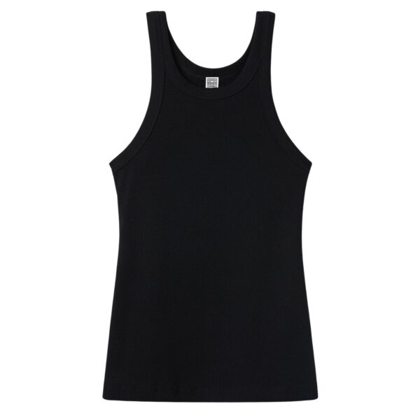 Totême Curved rib tank in Black - Tops - Scandinavian Minimalist Luxury at Coveti
