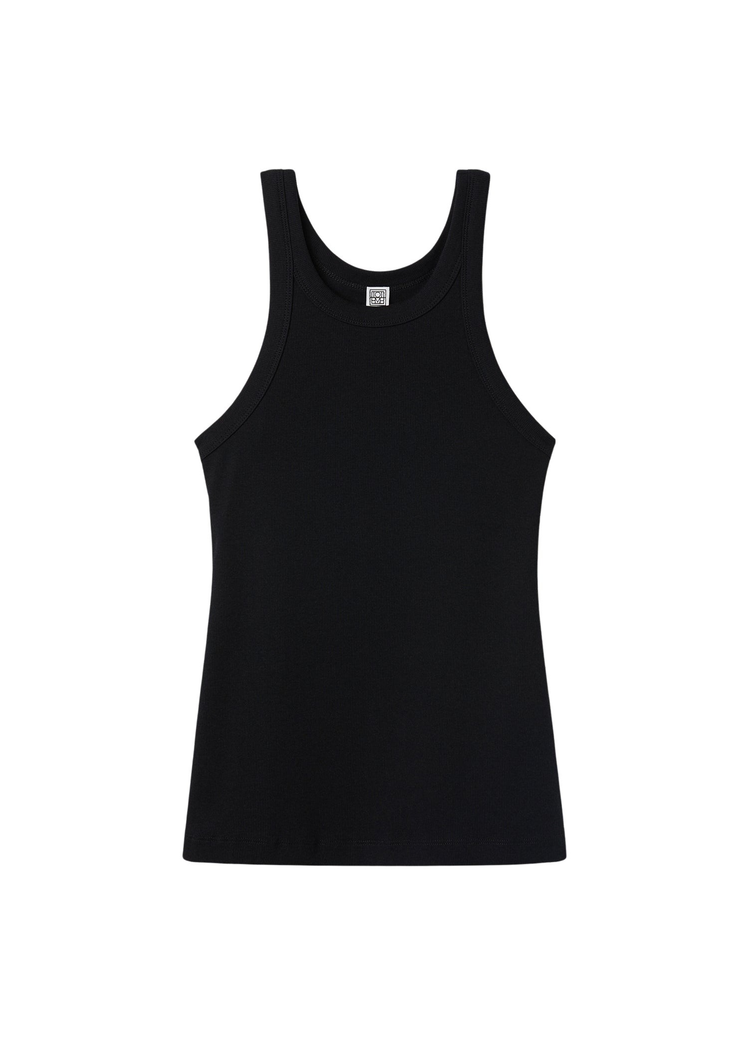 Toteme Curved rib tank in Black Top