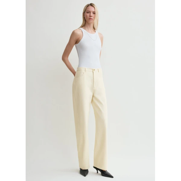 Totême Curved rib tank in White - Tops - Scandinavian Minimalist Luxury at Coveti